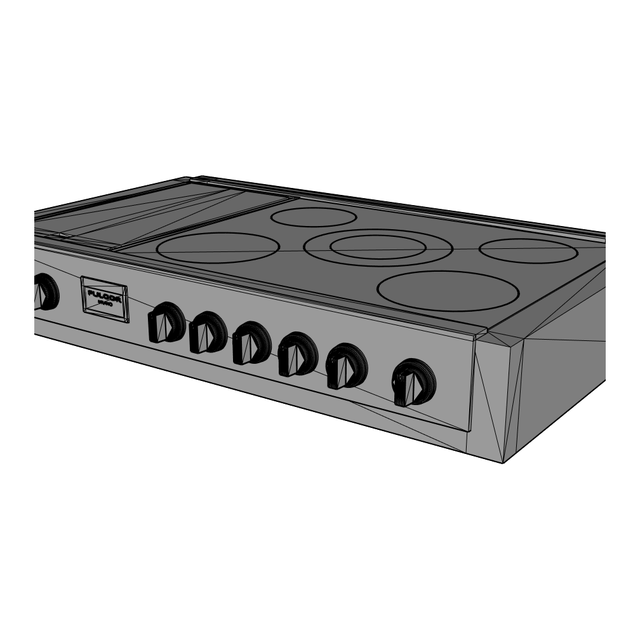Fulgor Milano 48 inch rangetop, 3D model