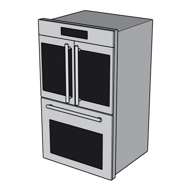 GE Monogram french-door double wall oven, 3D model