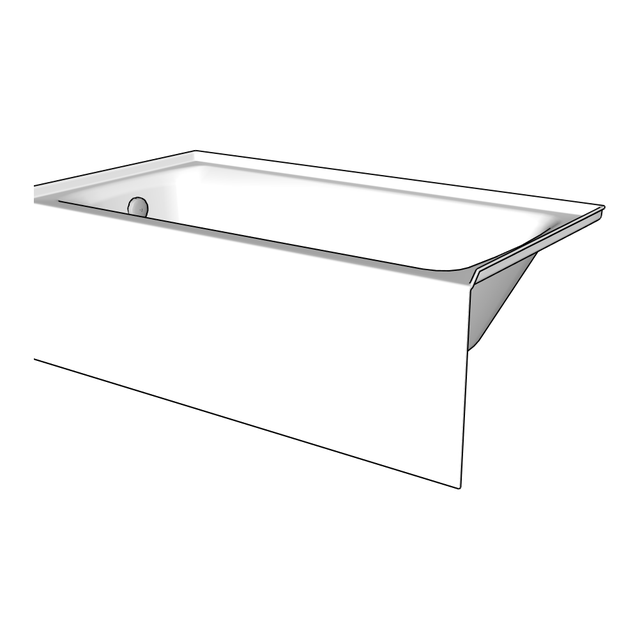 Kohler 60 inch alcove tub, 3D model